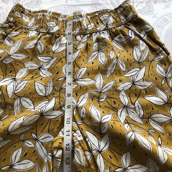 Rachel Zoe Mustard/White Floral Pants Women’s Size XS 100% Linen Bohemian Style - Picture 8 of 16